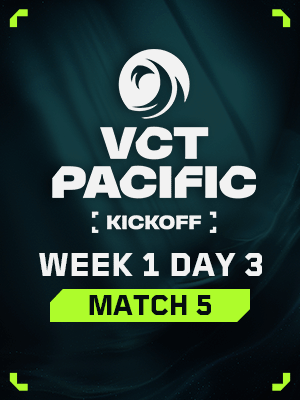 VCT PACIFIC KICKOFF (1.20) - M5 : DRX vs Winner of M2