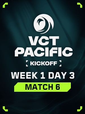 VCT PACIFIC KICKOFF (1.20) - M6 : PRX vs Winner of M1